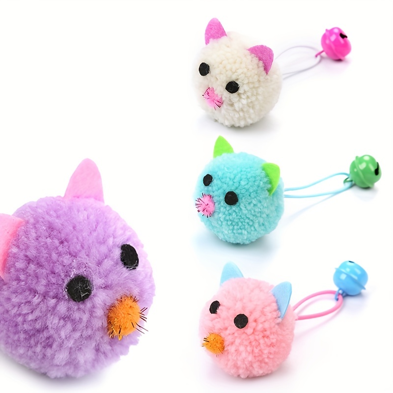 Pet Cat Toy Cute Mouse Shape Macaron Color Matching with Bell Sound Interactive Play Pet Supplies