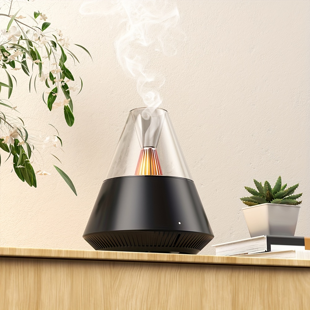 1pc volcanic shape humidifier volcanic atmosphere lamp essential oil aromatherapy machine ultrasonic atomization home bedroom office desk humidifier diffuser cute aesthetic stuff weird stuff cool stuff home decor best gift details 3