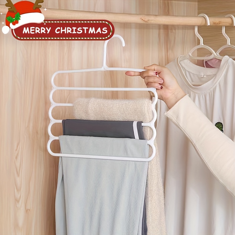 1pc White Anti-slip Hanger Non-marking Plastic Clothes Drying Rack For Home  Use