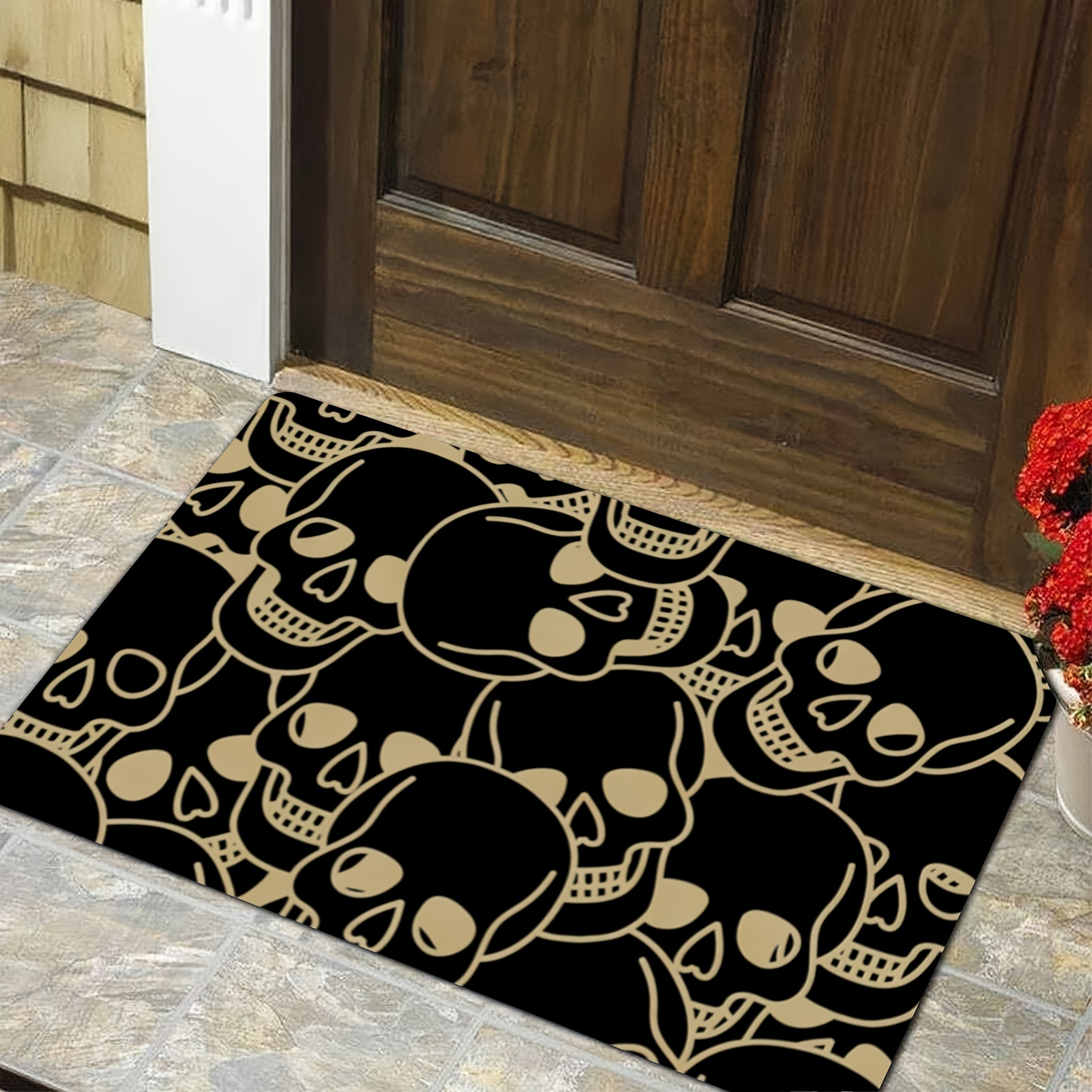 Dirt Resistant Welcome Doormat Halloween Themed Horror Low - Temu