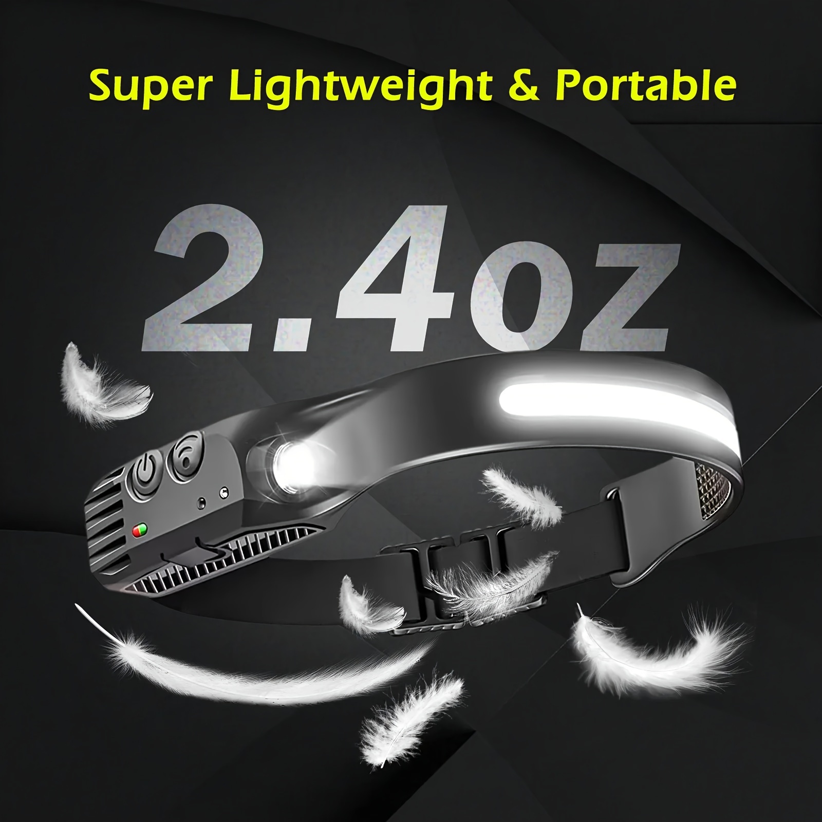 2 5pcs led sensor headlamps usb rechargeable 18650 built in battery powerful headlight for outdoor camping fishing details 7