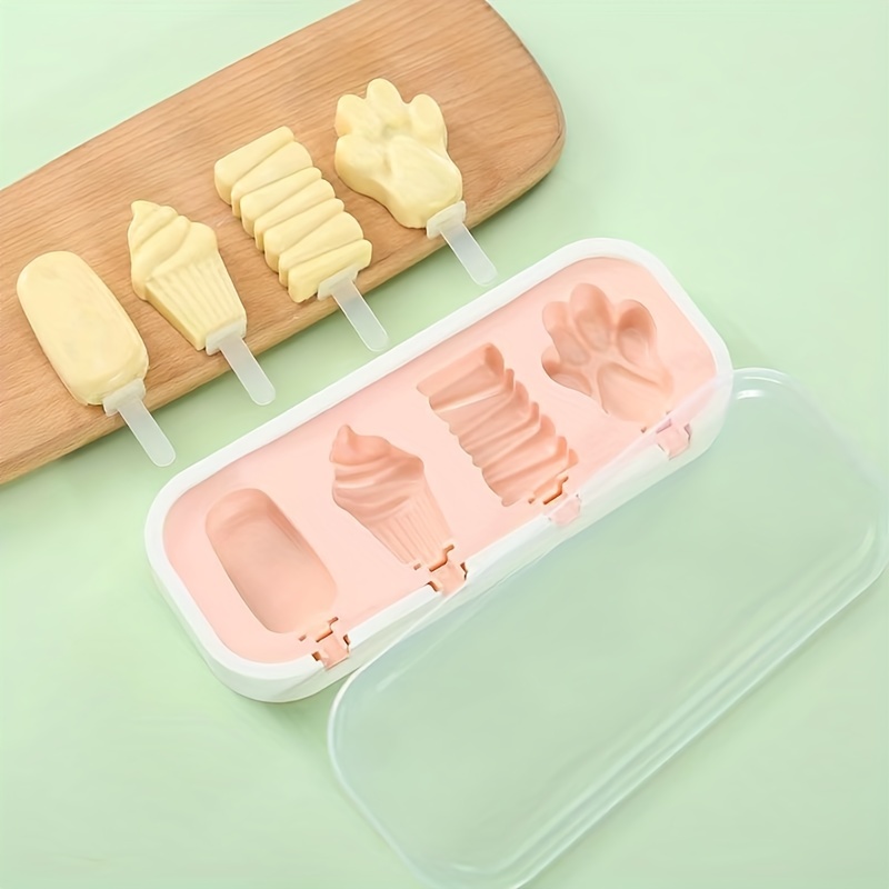 Kitchen Creative Silicone Popsicle Mold Cute Cartoon Animal Shape Ice lolly  Moulds DIY Popsicle Molds Ice