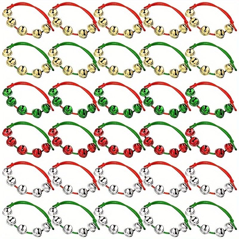 Fun Express Light-Up Christmas Jingle Bell Bracelets - 6 Pieces