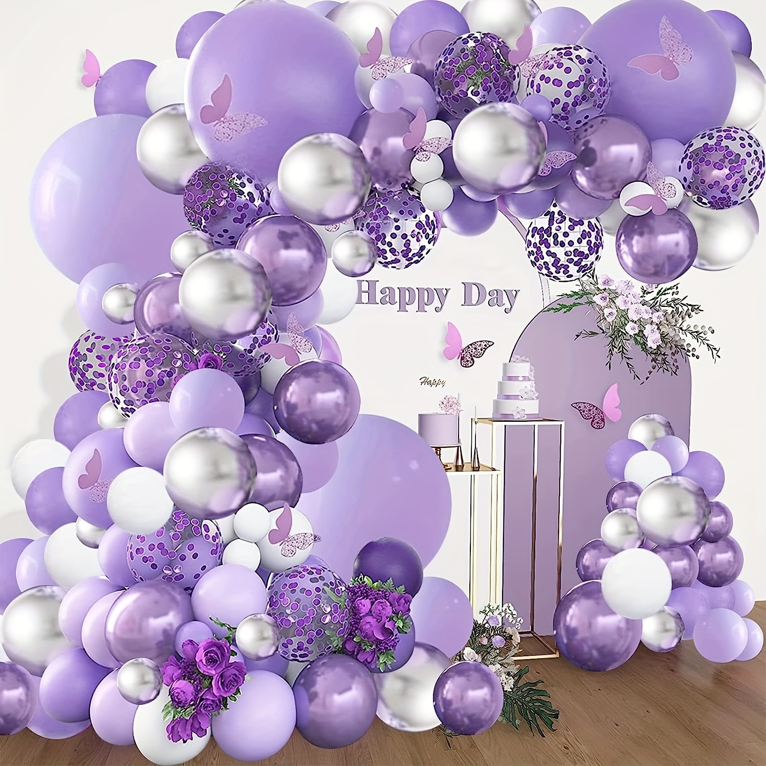 Ballons VIOLET et Or Purple Gold Birthday Party Ballons de graduation  Douche nuptiale Décor de douche de bébé Décor de mariage violet -   France