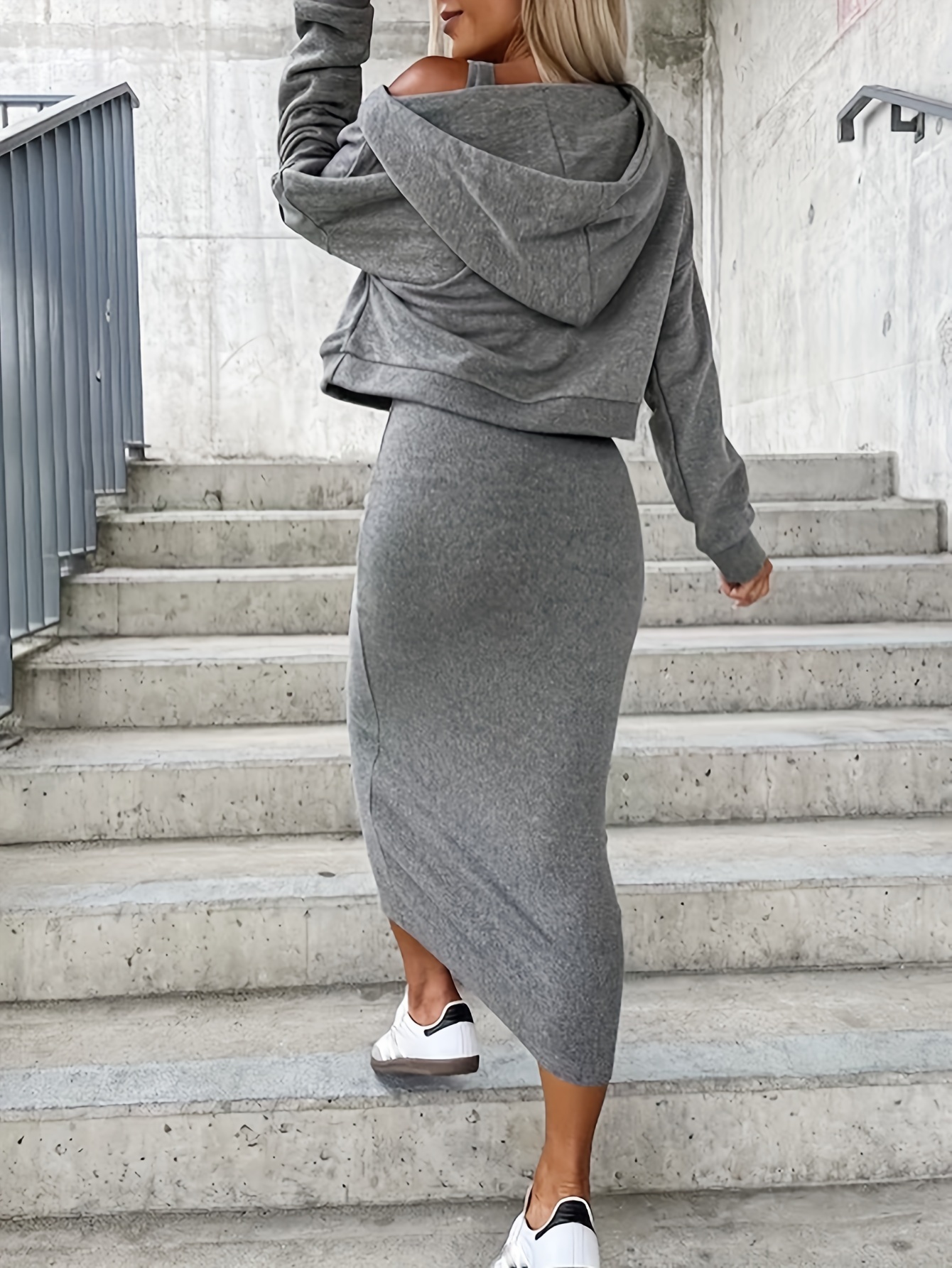 Grey Two Piece Dress