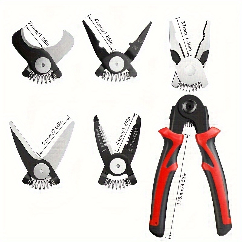 Kit de herramientas multiusos 5 en 1 versátil y resistente, alicates  multifuncionales, kit de herramientas versátil 5 en 1, alicates de mango de  PVC
