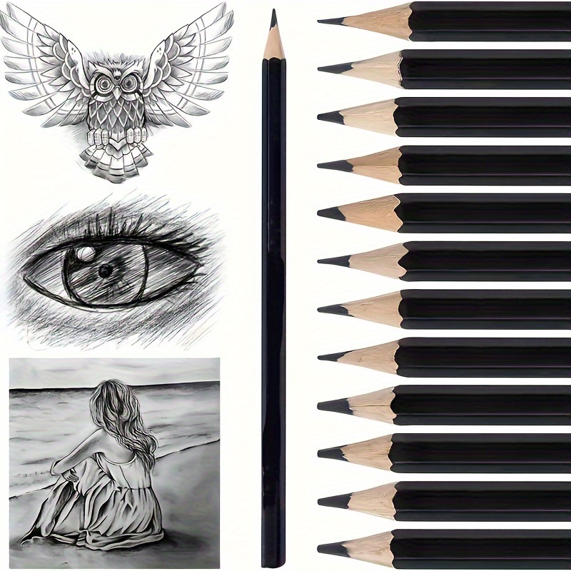 12pcs/set Sketching Pencils In Tin Case, Professional Art Students School Graphite  Pencils For Beginners, Drawing, Shading And Outlining Tools