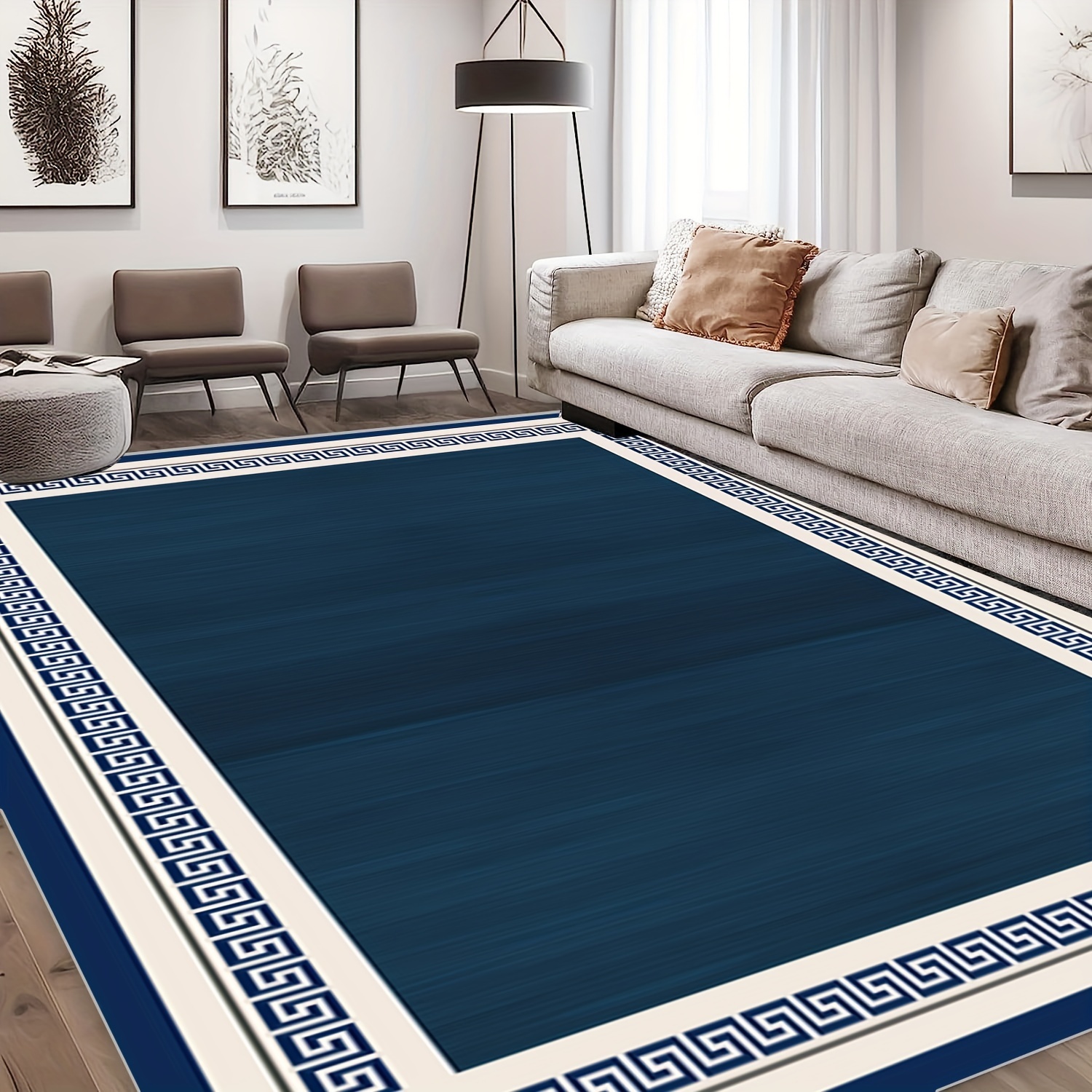 Blue Kitchen Rug Boho Anti Fatigue Kitchen Rugs, Vintage Absorbent Non Slip  Rugs,soft Faux Sheepskin Floor Mat For Living Room Bedroom Bedside, Easy To  Clean, Washable Anti-skid Throw Rugs Home Decor, Room