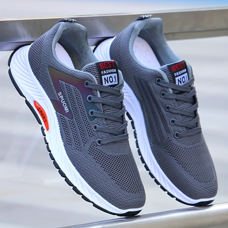 Image of Men's Shoes Summer Mesh Casual Breathable Shoes Versatile Fashion Shoes Flying Woven Shoes Sports Shoes Men's Running Shoes