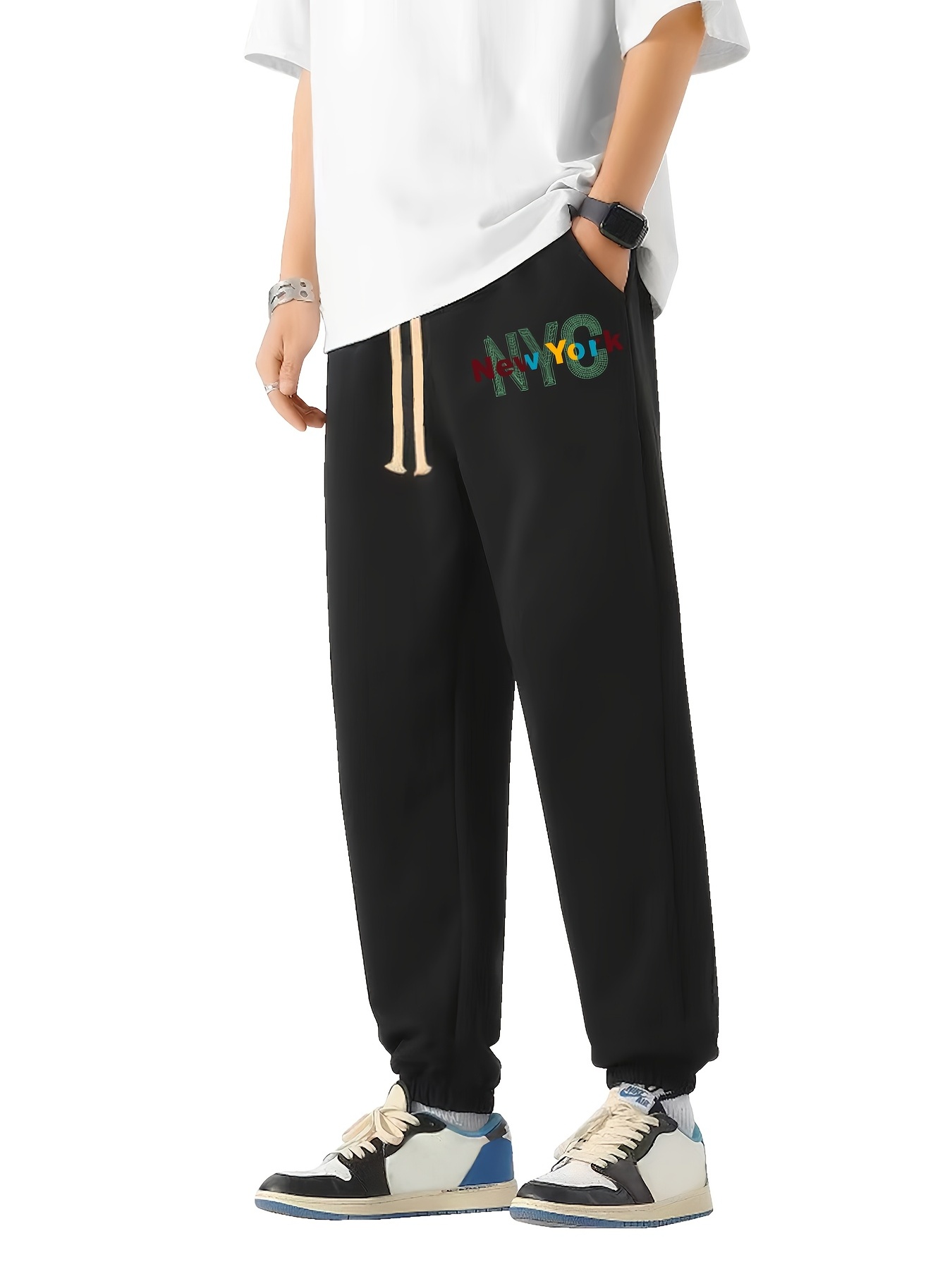 Herren Jogginghose Mit Taschen - Lässige Twill-Hose Mit Kordelzug Für Freizeit & Sport