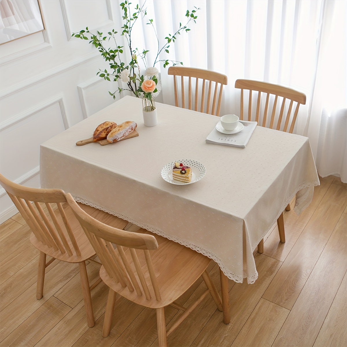 Small Fresh Style Daisy Printed Table Cloth Household Cover Towel