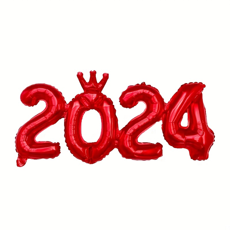 Ballon numéro 2024 pour décoration de réveillon du Nouvel An, fournitures  de Fête du