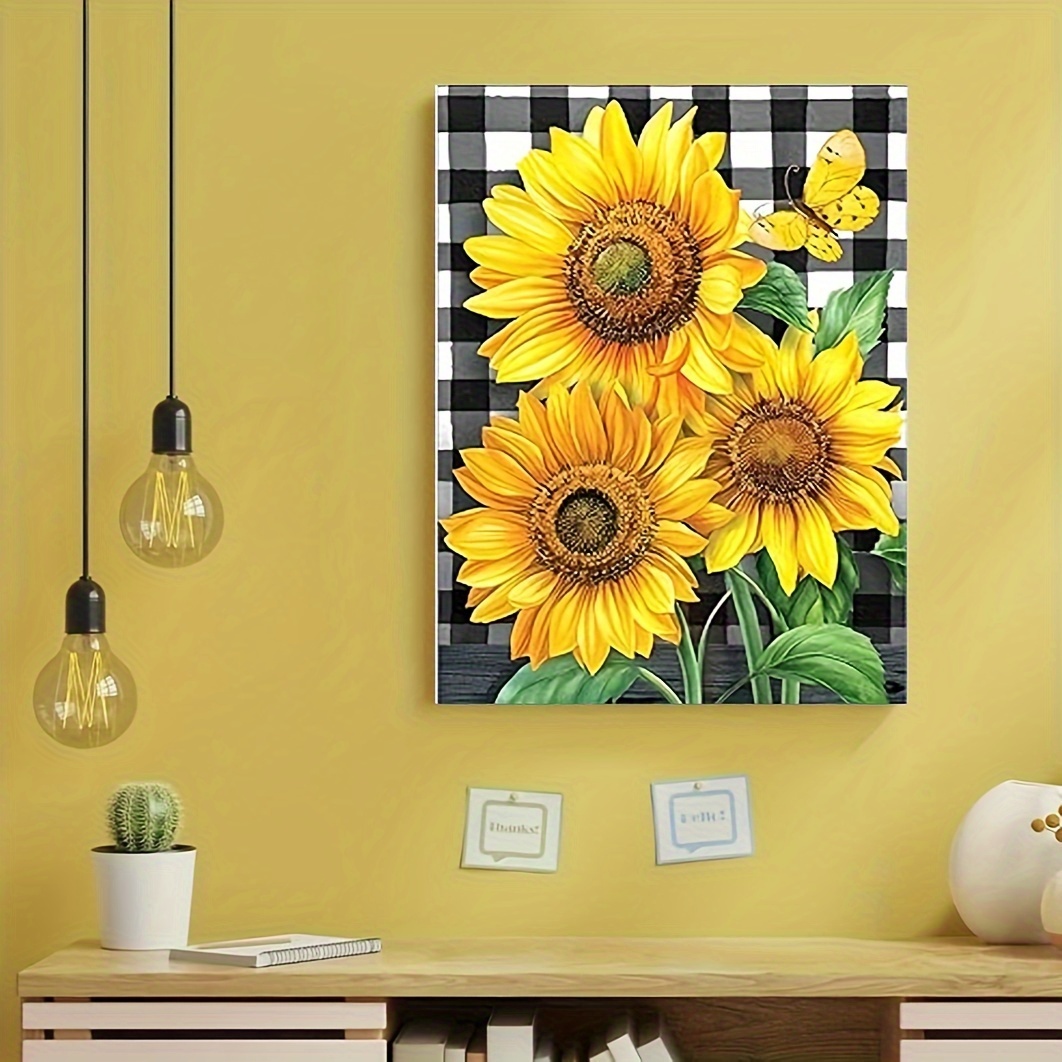 Sunflowers Diamond Painting Kits for Adults Beginners, 5D DIY