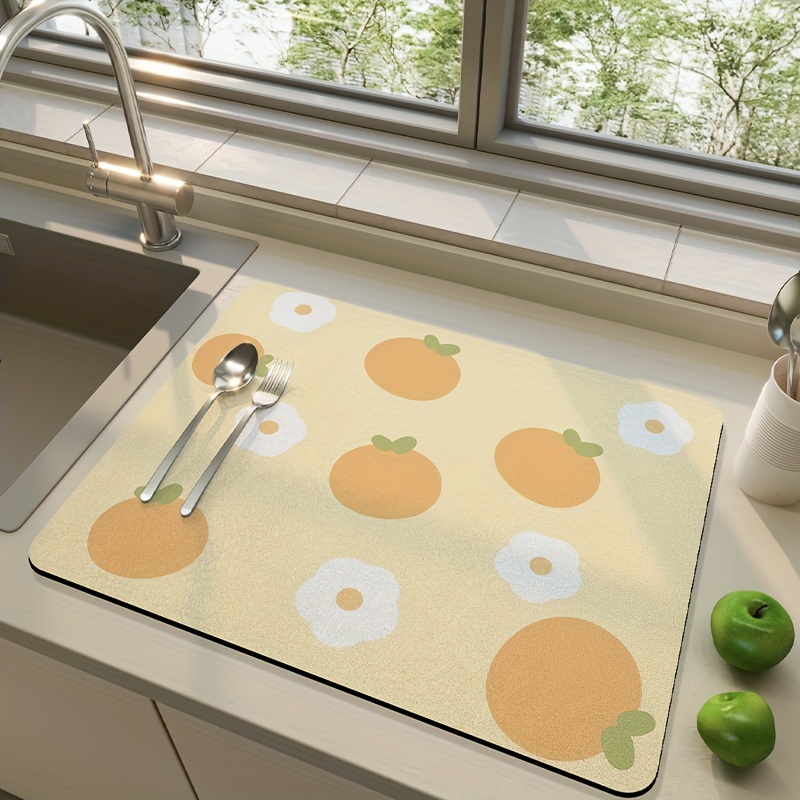 Dexi Egg Pattern Dish Drying Mat For Kitchen Counter Non - Temu