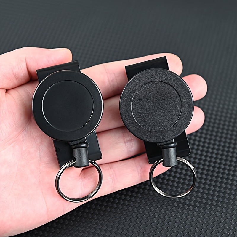 1pc Retractable Keychain Badge Holder Reel With Multitool
