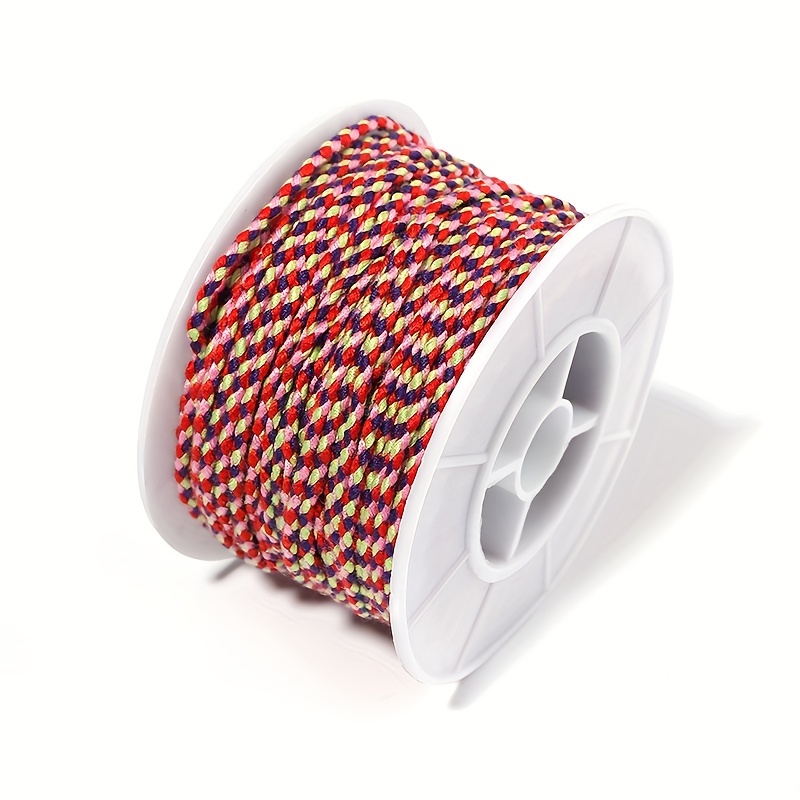 Four Strands Of Cotton Thread, Flat Scroll Mixed Color Interwoven