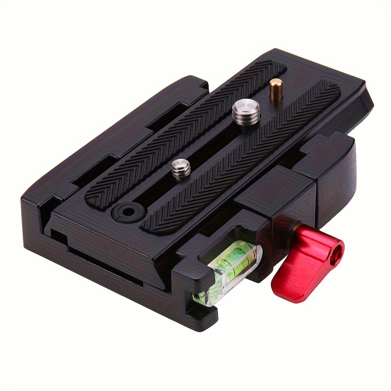 TEMU Quick Release Base Plate Compatible With Manfrotto Plate Clamp With Leveler Slide-in Quick Release Baseplate With Clamp Base For 577/ 501/ 504/ 701 Hdv Camera Cage Tripod