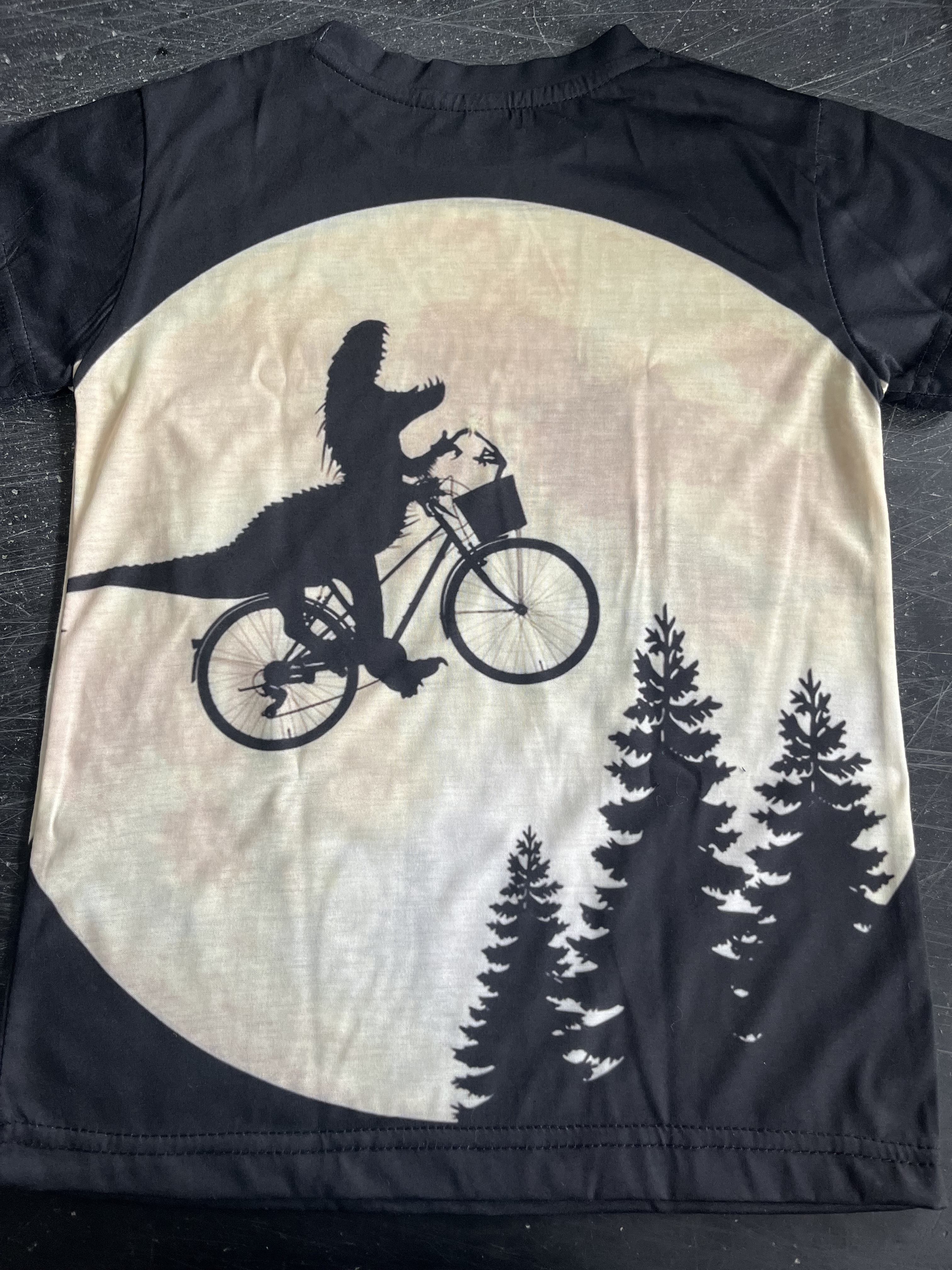 Camiseta Gr fica Bicicleta Dinosaurio Ni os Impresi n Temu Chile