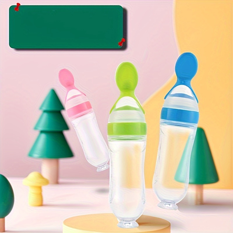 Baby Spoon Bottle Feeder Dropper Silicone Spoons for Feeding Medicine Kids  Toddler Cutlery Utensils Children Accessories Newborn