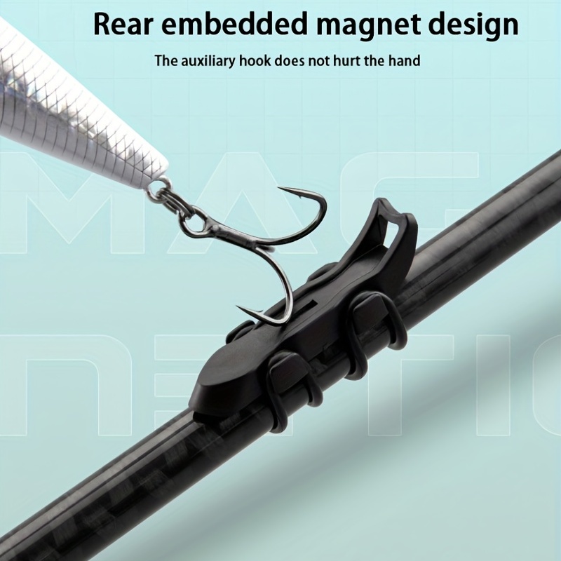 1pc Black Lure Bait Magnetic Hooker Fishing Rod Hook Ring - Temu