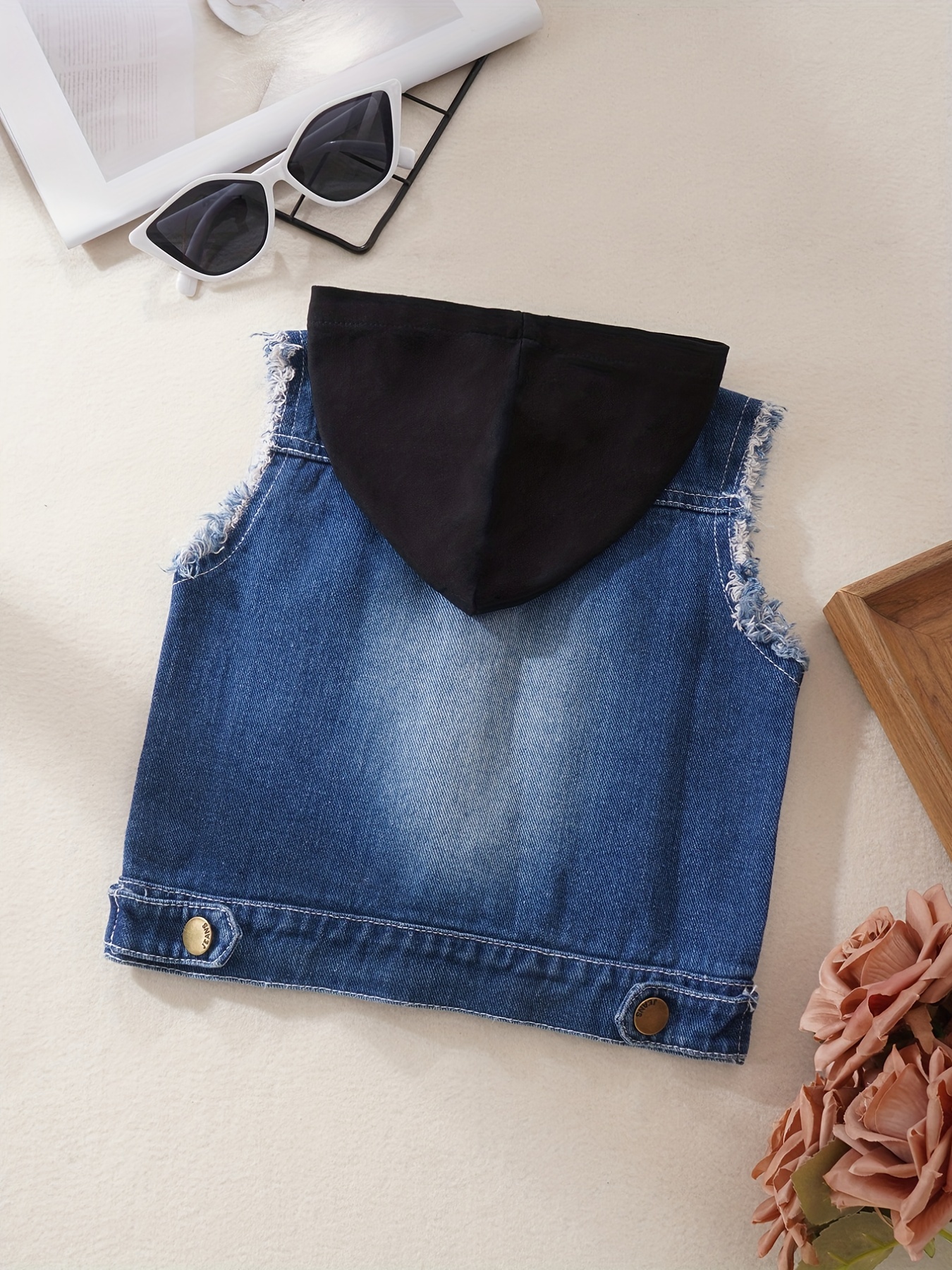 Jean vest cheap sweatshirt