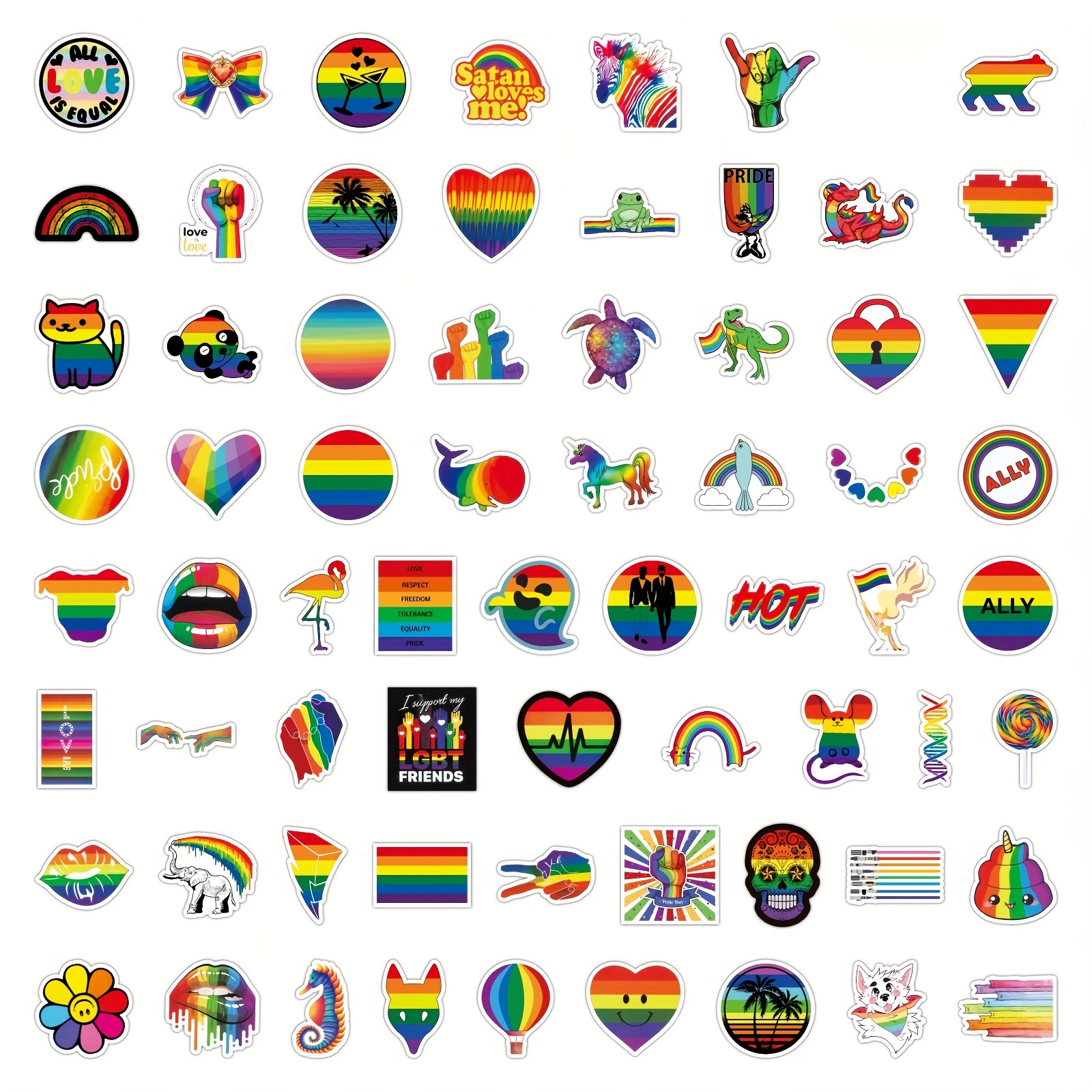 Gay Pride Stickers Rainbow Stickers For Lgbtq, Sticker Packs In Bisexual  Stuff, Colorful Water Bottle Decal Stickers, Gay Stickers For Laptop Case  Motorcycle Helmet - Temu Belgium