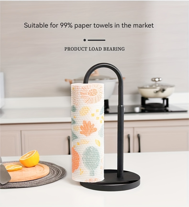 1pc Kitchen Paper Towel Holder, Cabinet Hanging Roll Paper Holder Without  Punching Fresh-keeping Film Storage Rack, Lazy Rag Storage Rack, Kitchen And