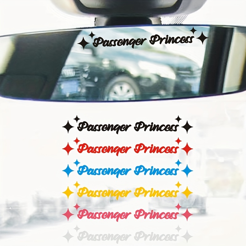 1pc Creative Crown Love Heart Star Passenger Princess Stickers For Car  Rearview Mirrors, Funny Creative Sticker for Car Makeup Mirror,Cute Girly  Car Decor