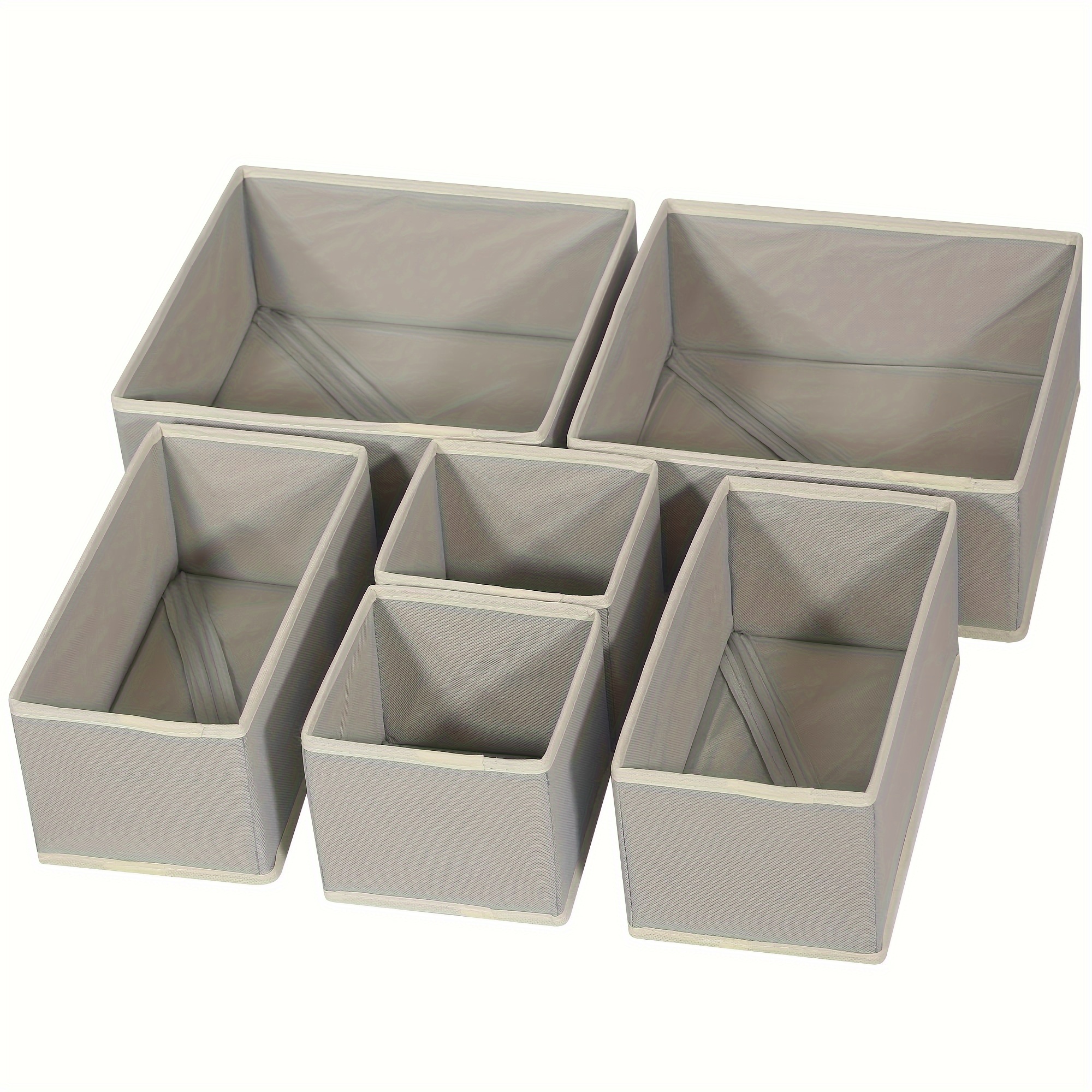 mDesign Plastic Drawer Organizer Square Box, Storage Organizer Bin  Container; For Closets, Bedrooms, Use for Leggings, Socks, Ties, Jewelry