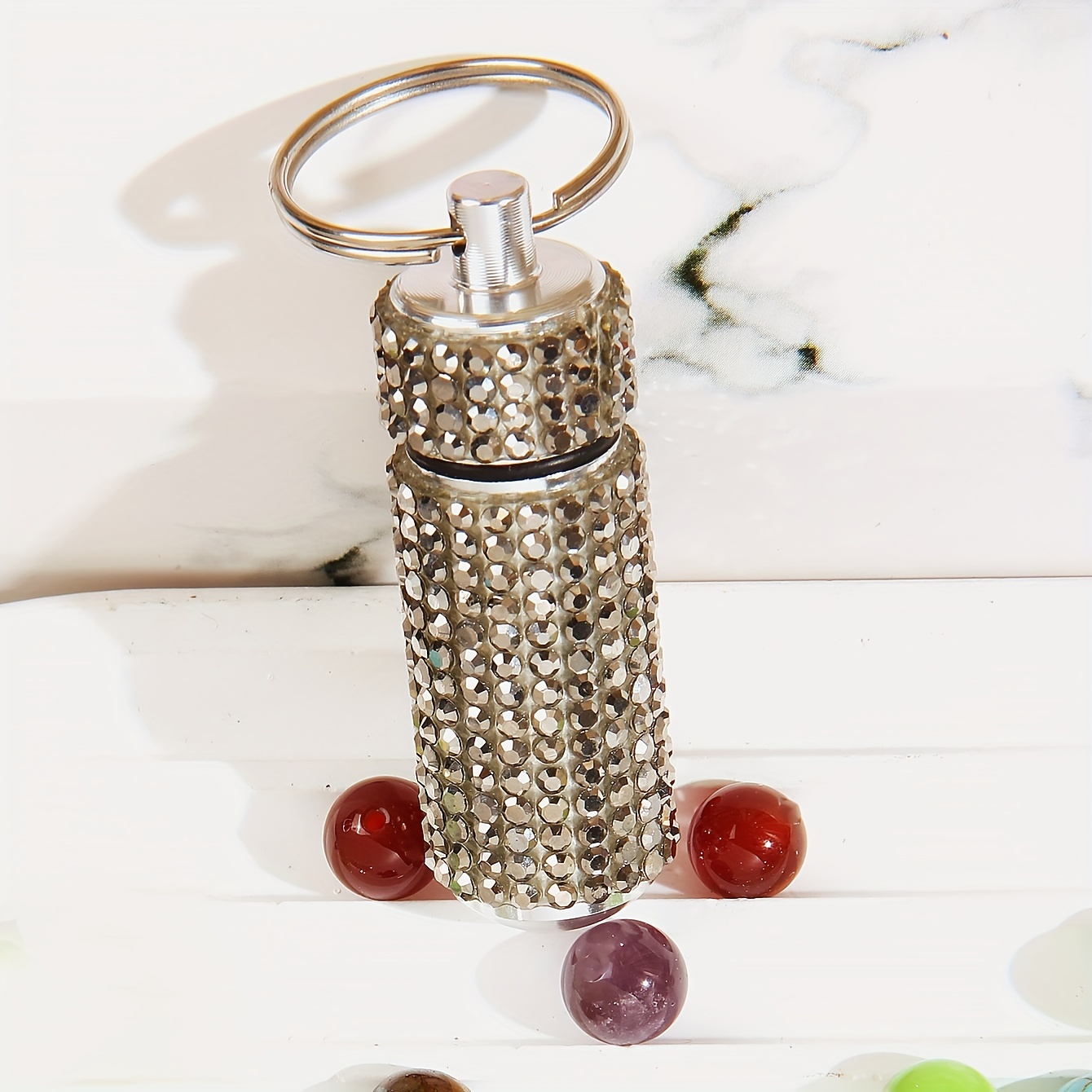 Bling Small Pill Case, Bling Pill Case Keychain, Bling Products