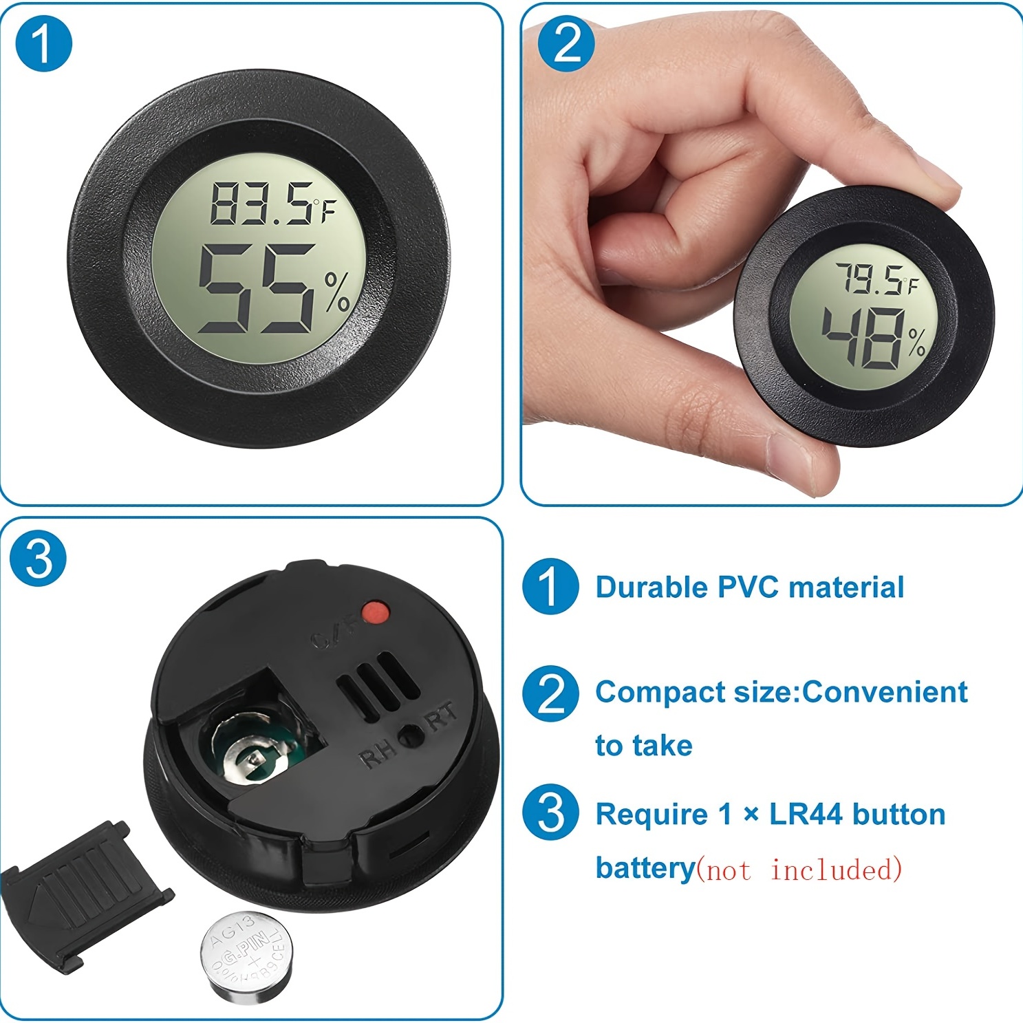 Digital Hygrometer Thermometer Humidity Meter For Home Bed - Temu United  Arab Emirates