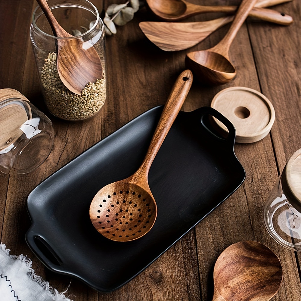 Teak Strainer Spoon