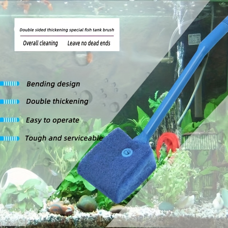 High quality Double sided Fish Tank Cleaning Sponge Brush - Temu