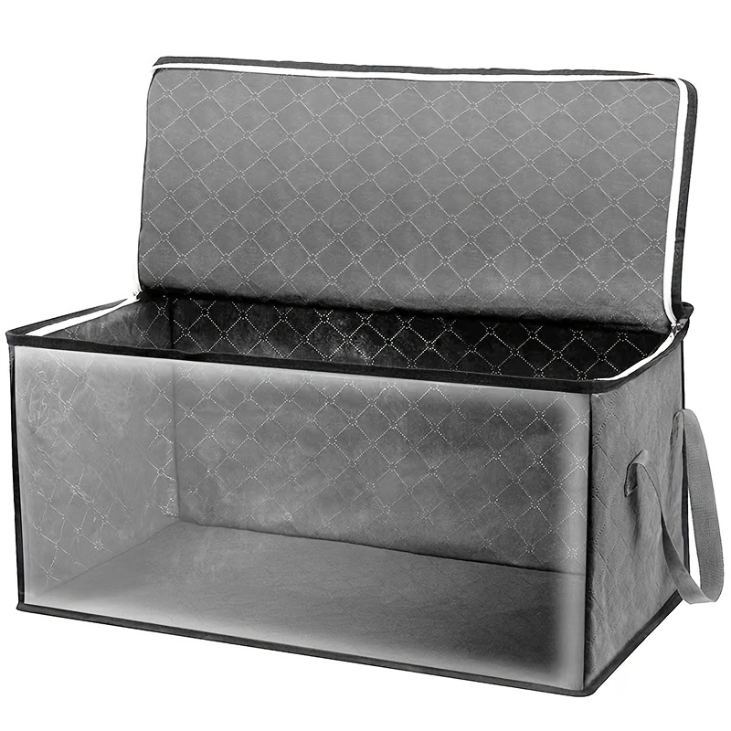 thickened large capacity storage container zipper dustproof organizer versatile reusable bag details 1