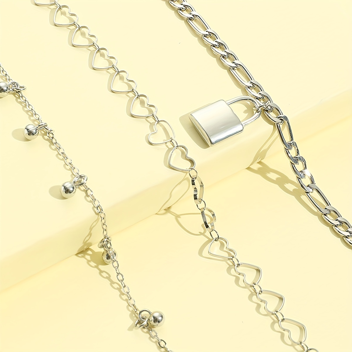 Vintage Lock Necklace for Men in Sterling Silver Dainty 