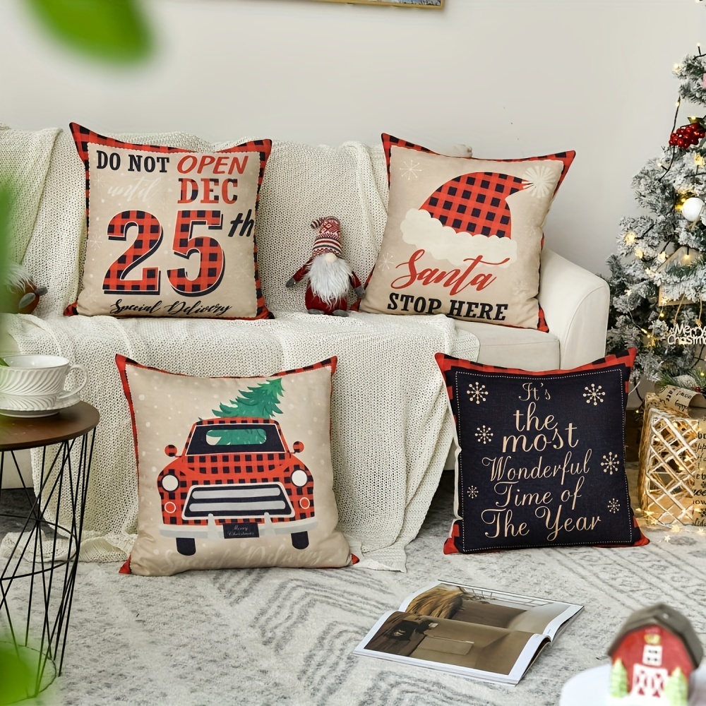 Christmas Throw Pillow Covers Christmas Decorations - Temu