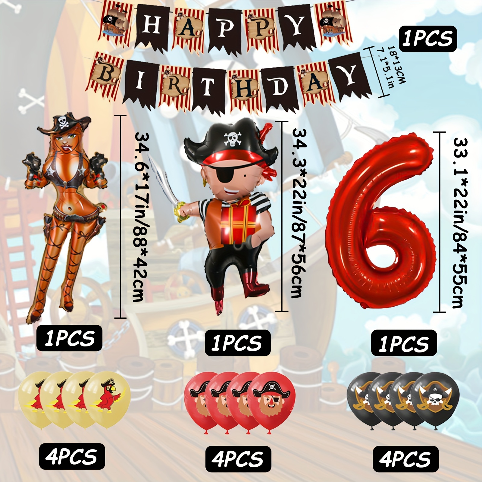 birthday party sets pirate theme banner
