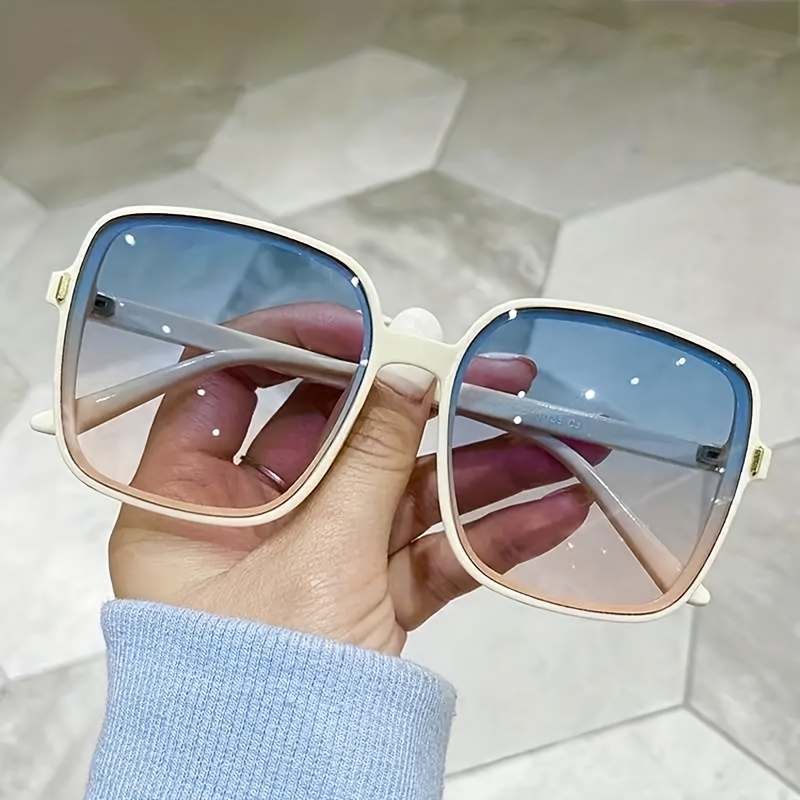 Large Square Fashion Sunglasses Women Men Summer Gradient - Temu