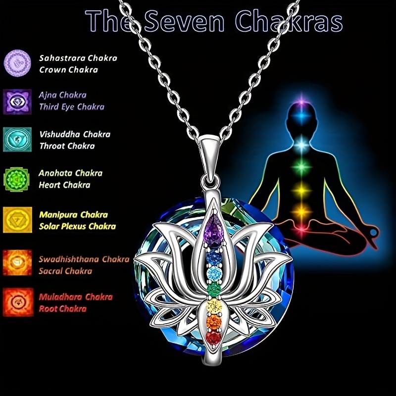 7 Stone Chakra Lotus Necklace Set – Butterfly and Tree Jewelry