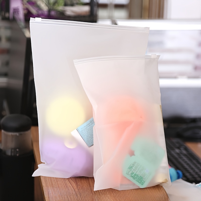 Frosted Pull Ring Zipper Bag, Clothes Socks Packaging Bag, Transparent  Storage Bag, Clothing Ziplock Bag, - Temu