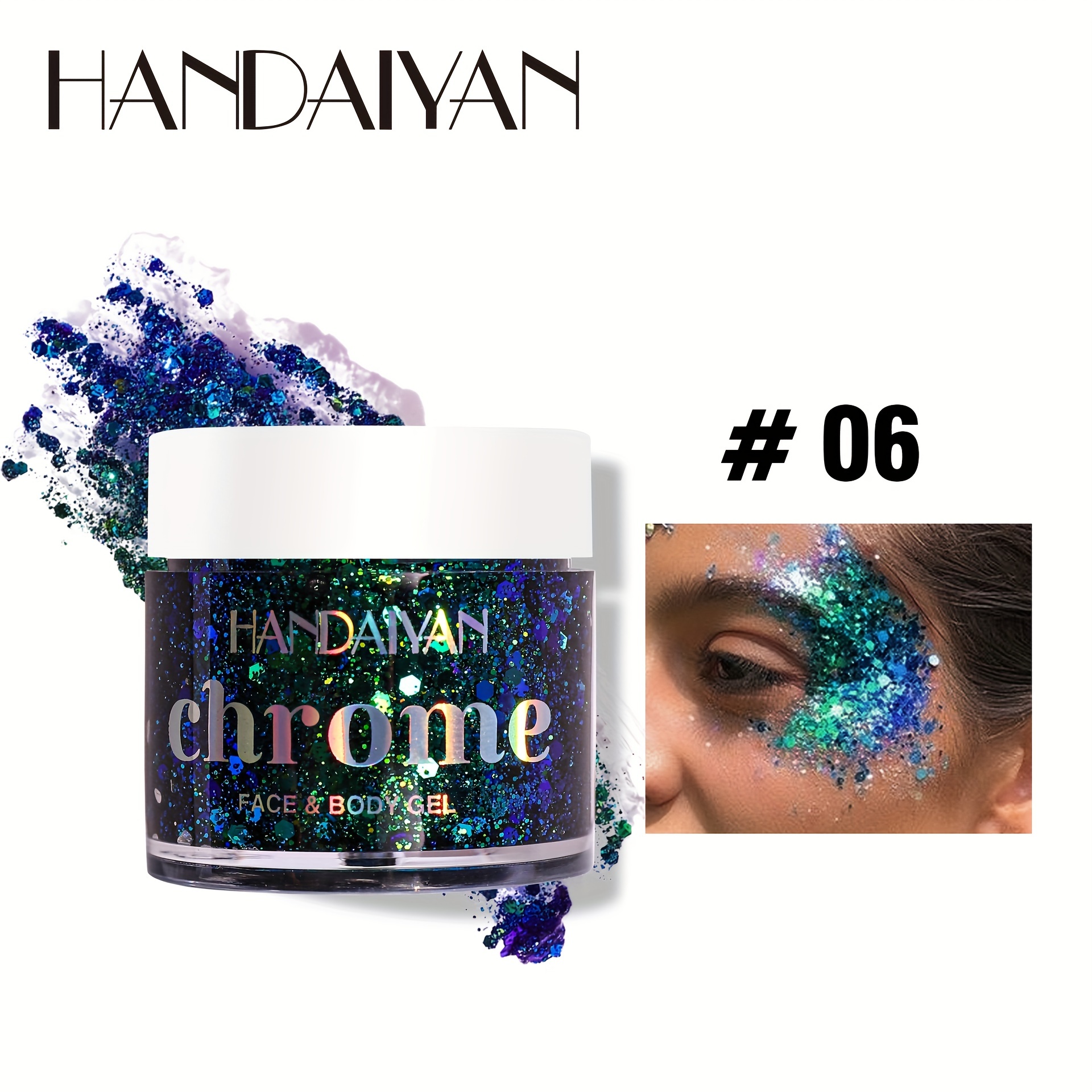 Mermaid Sequins Body Glitter Gel Make Up Long Lasting - Temu