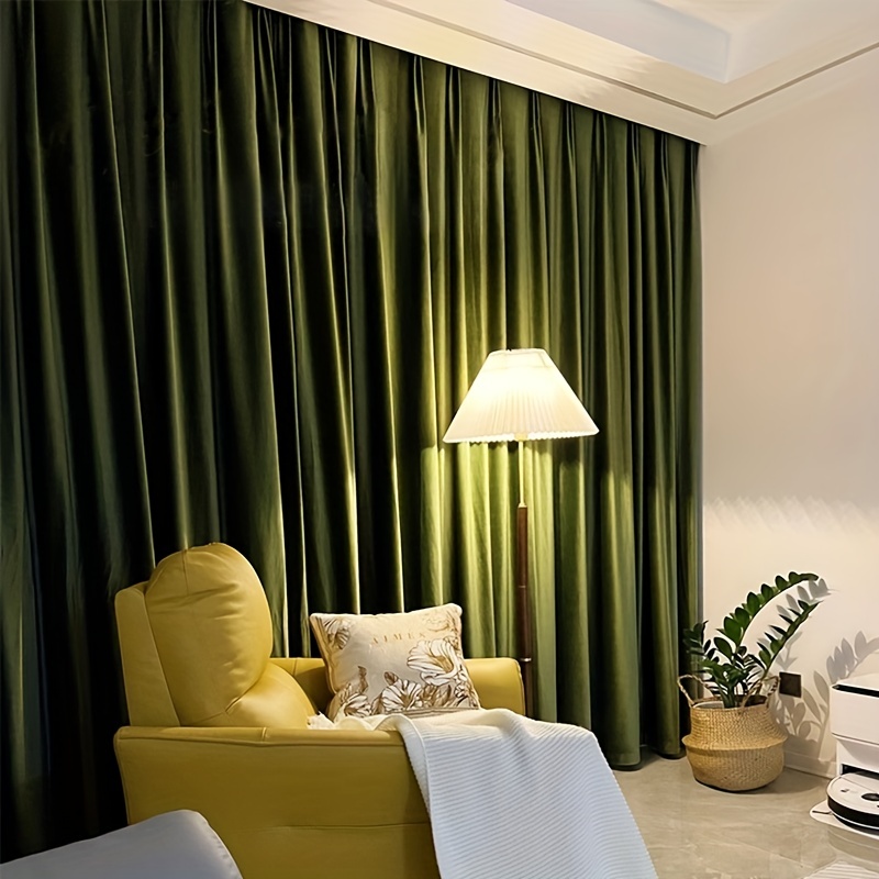 Par de cortinas de terciopelo verde menta, cortinas de terciopelo de  dormitorio, cortinas de terciopelo verde menta de sala de estar, cortinas  personalizadas -  México