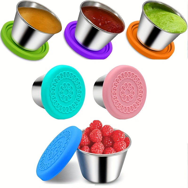 70ml Salad Condiment Containers With Lids Leak Proof Dipping Sauce Cups  Reusable Salad Box For Lunch Box Picnic Travel - AliExpress