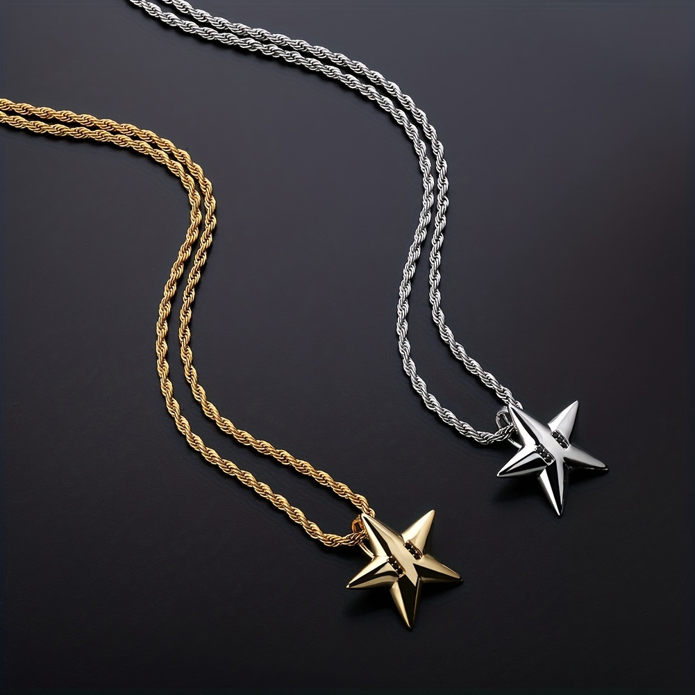 Flawless Star Baguette Medallion CZ Iced Out Pendant