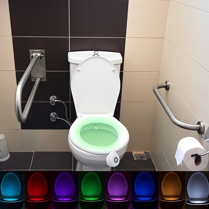 The Original Toilet Night Light - Toilet Lighting & Bathroom Night Light -  Motion Sensor Activated LED - Toilet Bowl Light - 9 Color Modes Including  Blue - Light Up Your Toilet Seat 