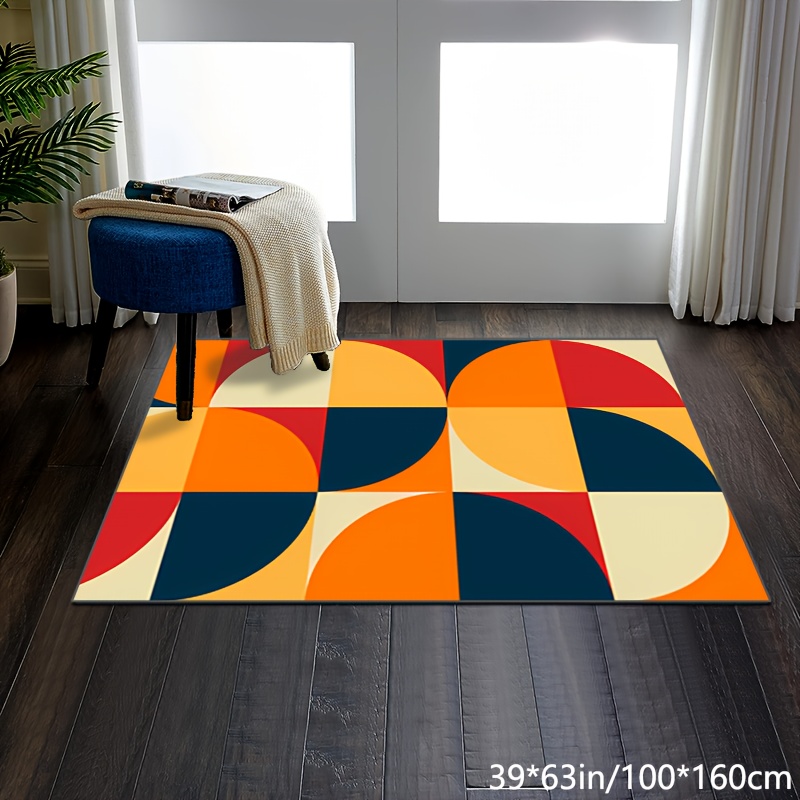 Abstract Geometric Area Rug Living Room Entrance Door Floor - Temu