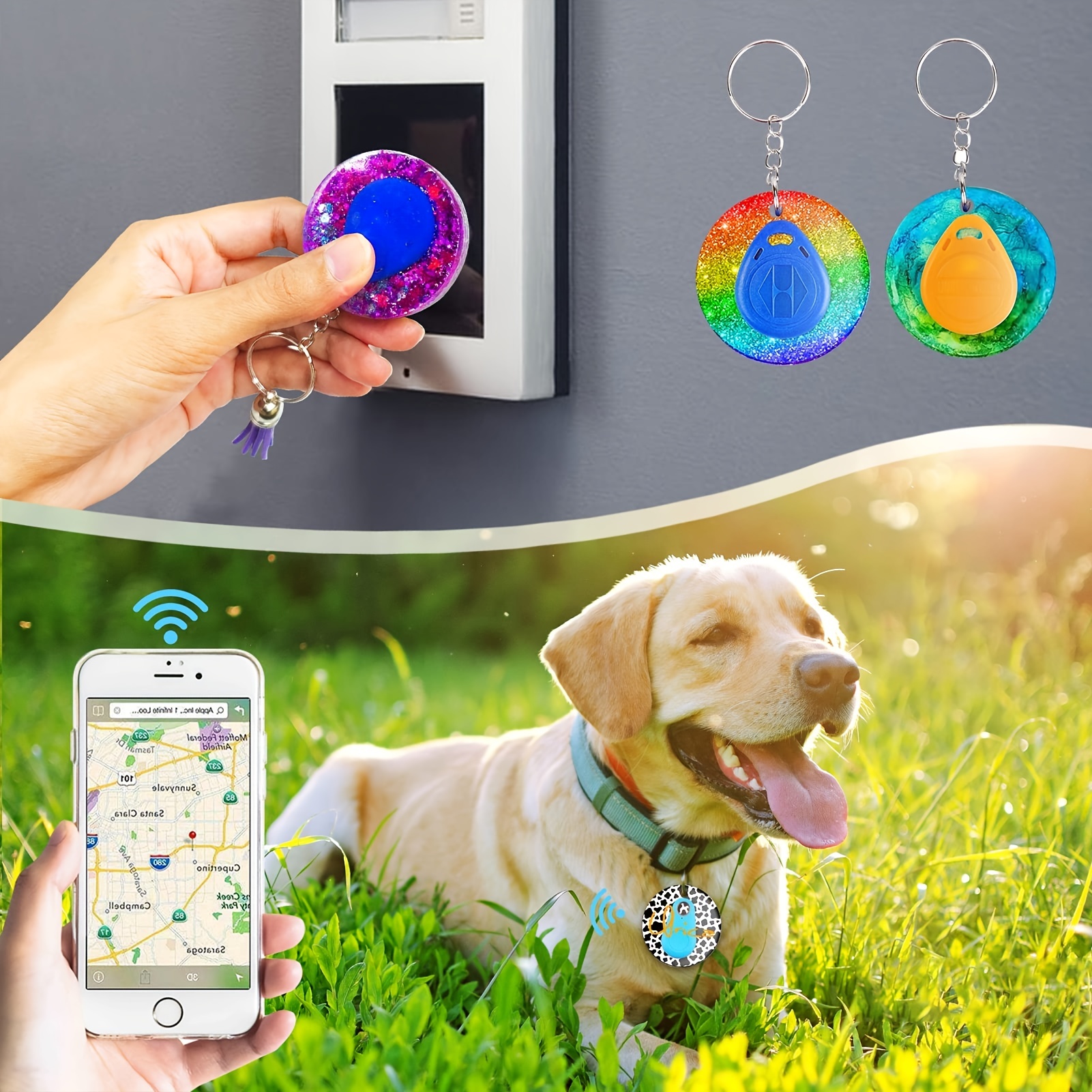 Dog Silicone Mold Set Keychain Mold Round Epoxy Resin Mold - Temu