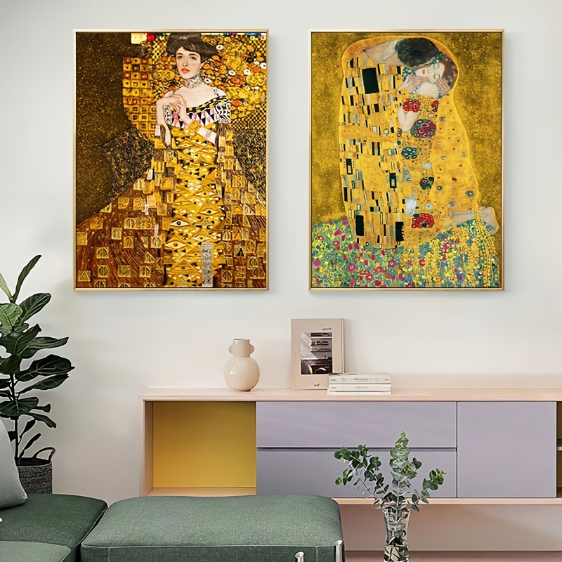 Quadro da Parete 60x80 cm Senza Cornice Il Bacio di Gustav Klimt Famoso  Dipinto Albero della Vita Stampa Artistica Arredamento Soggiorno :  : Casa e cucina