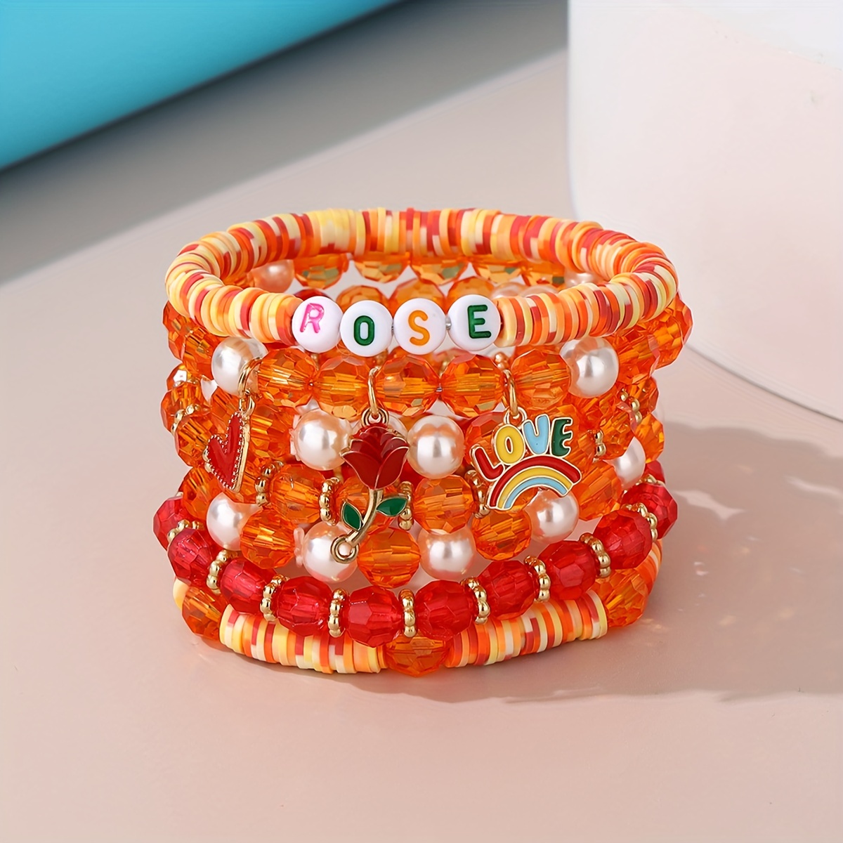 Summer Collection | Fruit Bracelets | Heishi Bracelet | Clay Beads Bracelet  | Pineapple Strawberry Kiwi Orange