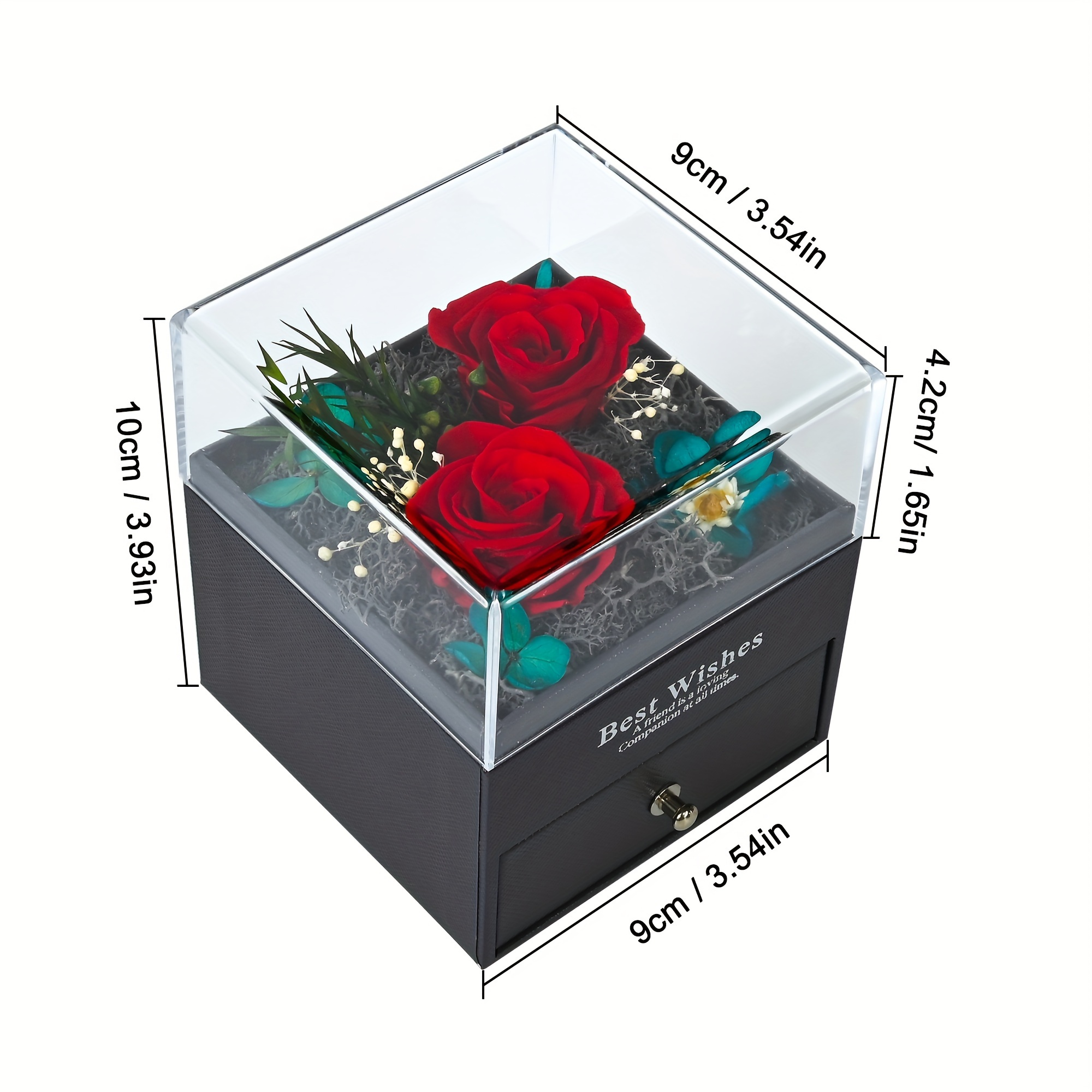 Eternal Rose Gift Box Necklace Gift Box Women Preserved Real - Temu